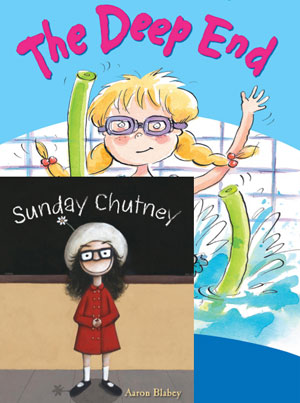 Combined book covers for Sunday Chutney and The Deep End
