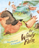 Book cover with animals amidst a wind storm