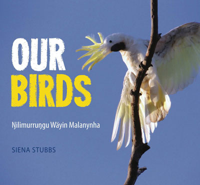 Sulphur crsted cockatoo on a branch on book cover