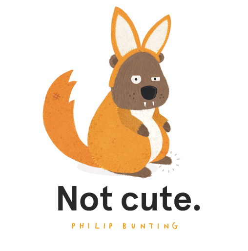 Rabbit in a fox costume on the cover of Not Cute