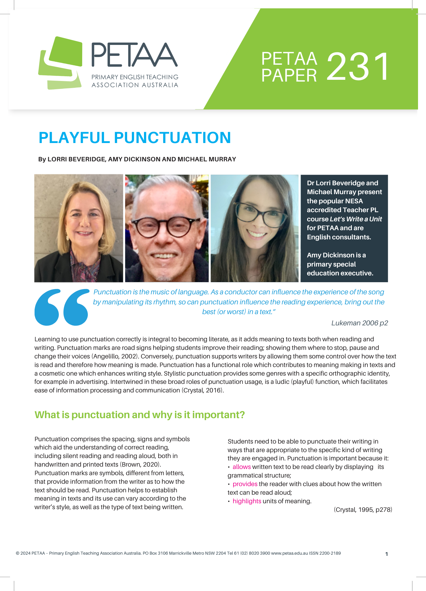 PP231: Playful punctuation (Hard copy)