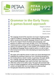 PP192: Grammar in the Early Years: A games-based approach
