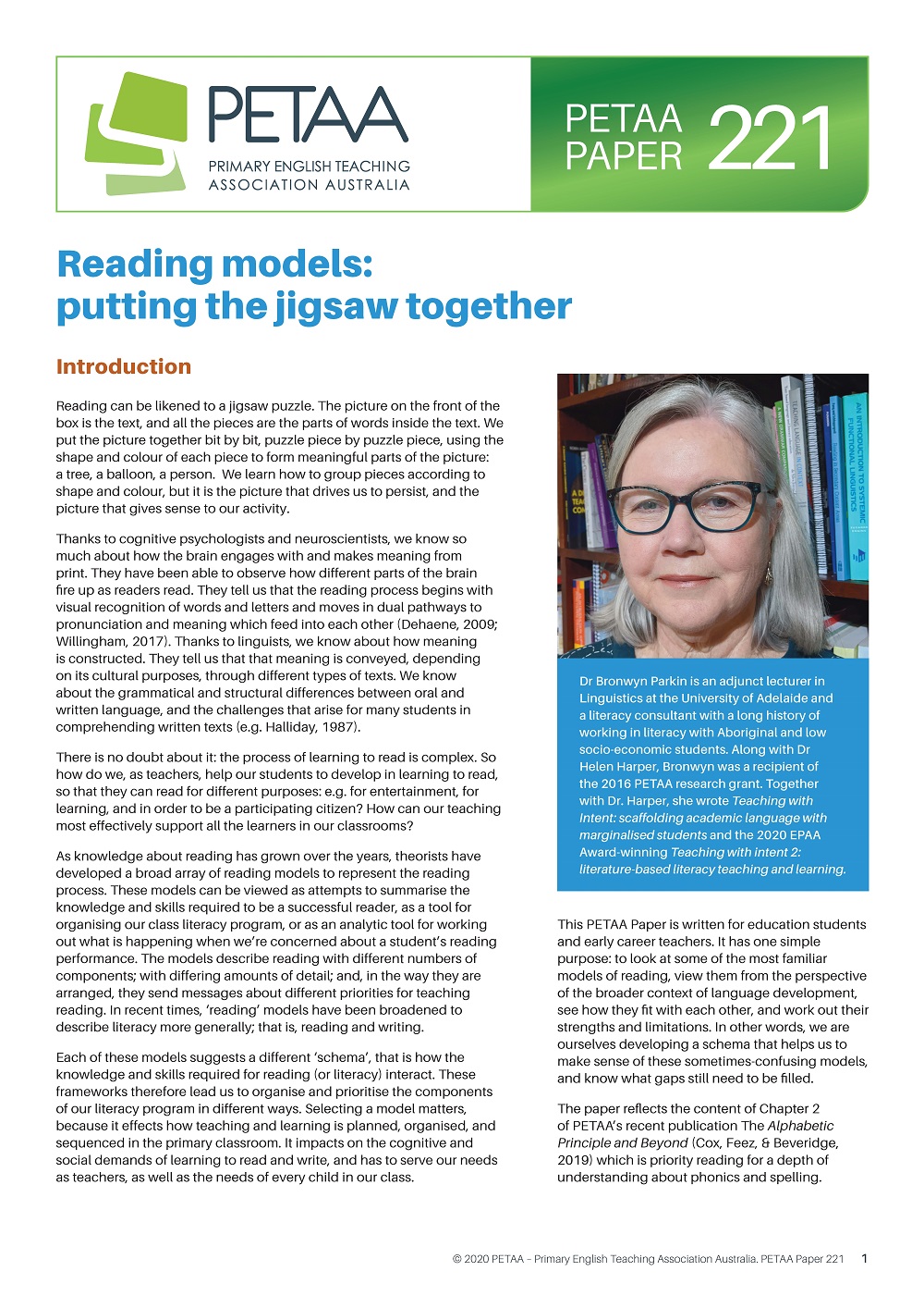 PP221: Reading models: putting the jigsaw together (PDF)